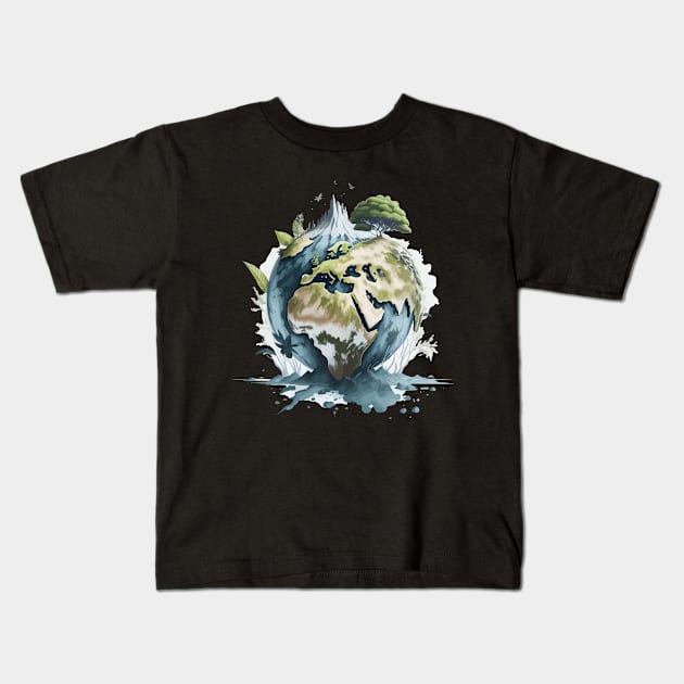 Save Earth Day World Environment Day Inspirational Gift Kids T-Shirt by norhan2000